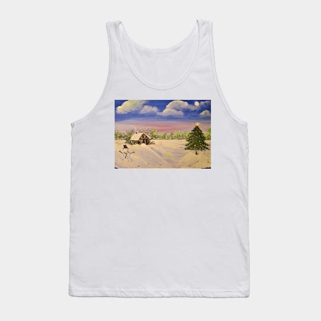 Christmas scene Tank Top by Allison Prior Art